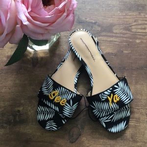 NWOB-Who What Wear “See Ya” slide sandals size 6.5